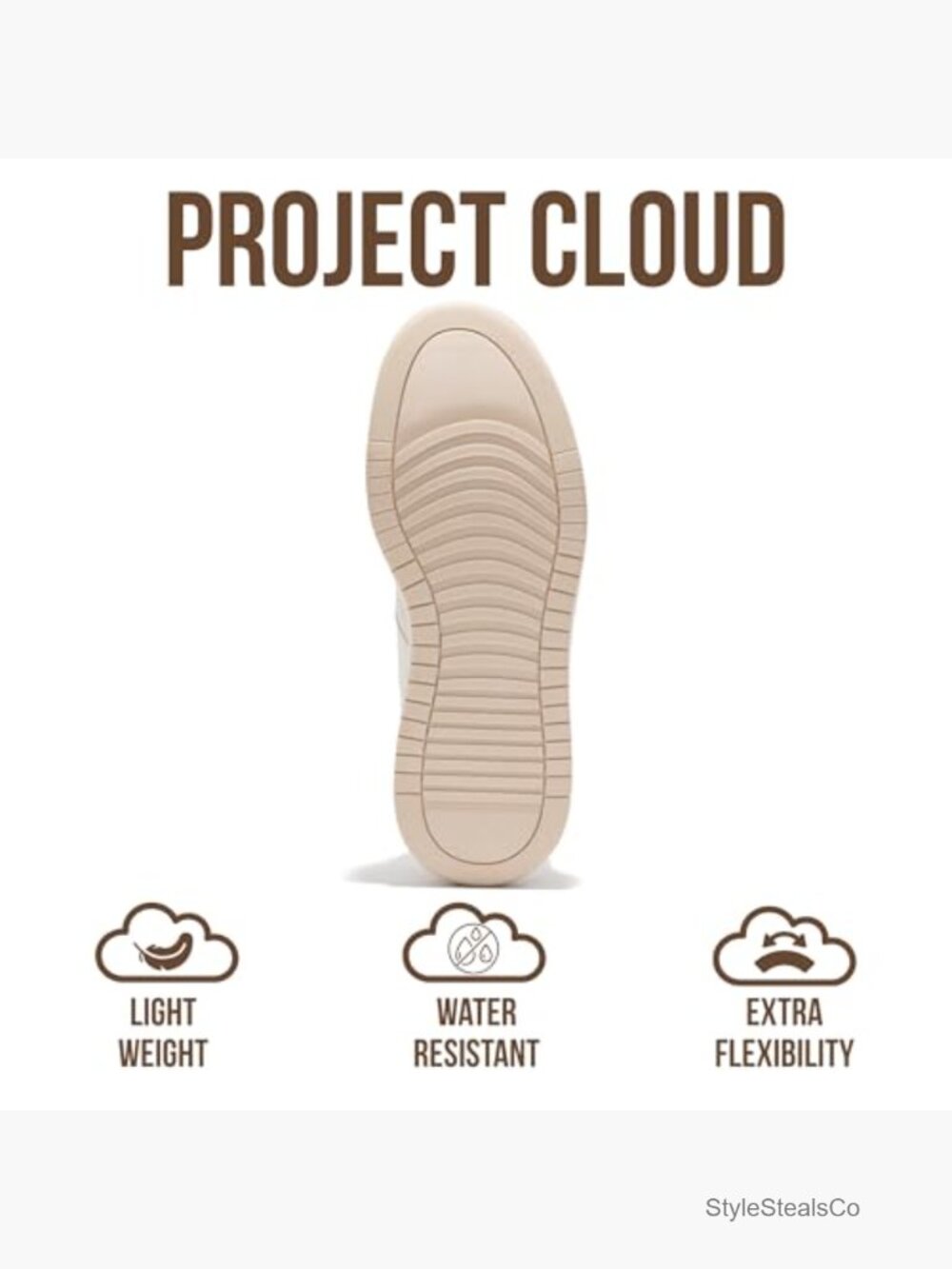 Platform Sneakers, Memory Foam, Non-Slip, Lace-Up, Casual - Picture 4 of 5